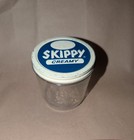 Vintage Skippy Creamy Peanut Butter Glass Jar W/ Lid - 1 Cup GC FREE SHIPPING