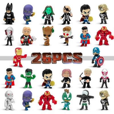 Mini Superhero Toys, 26PCS Minifigures Small Action Figures Superhero Party B...