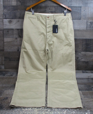 Buck Mason Officer Pants Mens 34x32 Beige Khaki Service Twill Chino NEW $158