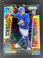 Jaxson Dart 2025 Panini Prizm Football Fireworks Rookie RC Silver #6 Giants