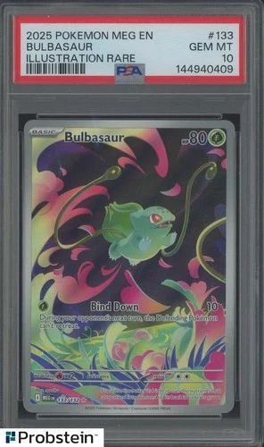 2025 Pokemon MEG EN #133 Bulbasaur Illustration Rare PSA 10 GEM MINT