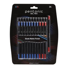 Gel Pens, 24 Count, Assorted Colored Ink 12 Black, 8 Blue, 4 Red , 0.6 mm Fi...