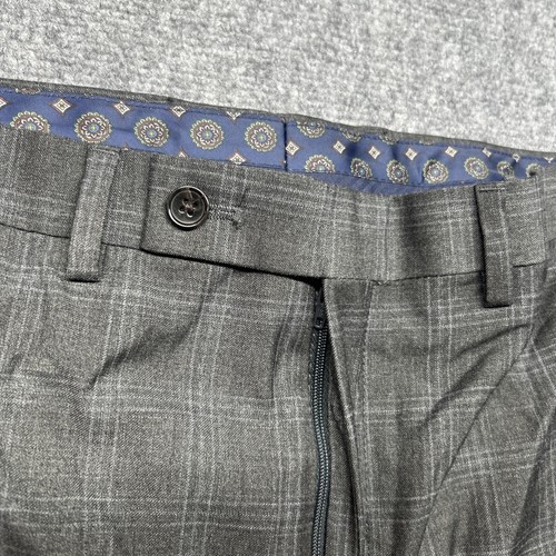 LRL Ralph Lauren Dress Pants Mens 44x30 Gray Plaid Stretch - Picture 7 of 16