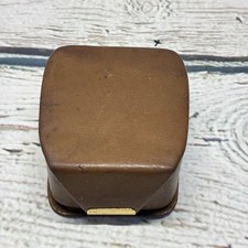 Vintage Siemens Germany Brown Leather Case Prym Clasp Corporate Promo Travel Box