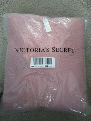 VICTORIA'S SECRET PINK Sherpa Hooded Tunic Pullover Dress One Size Misty Rose