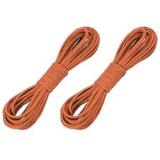 2 Pcs Faux Suede Leather Cord, 2.6mm x 5.5 Yards Flat String, Orange