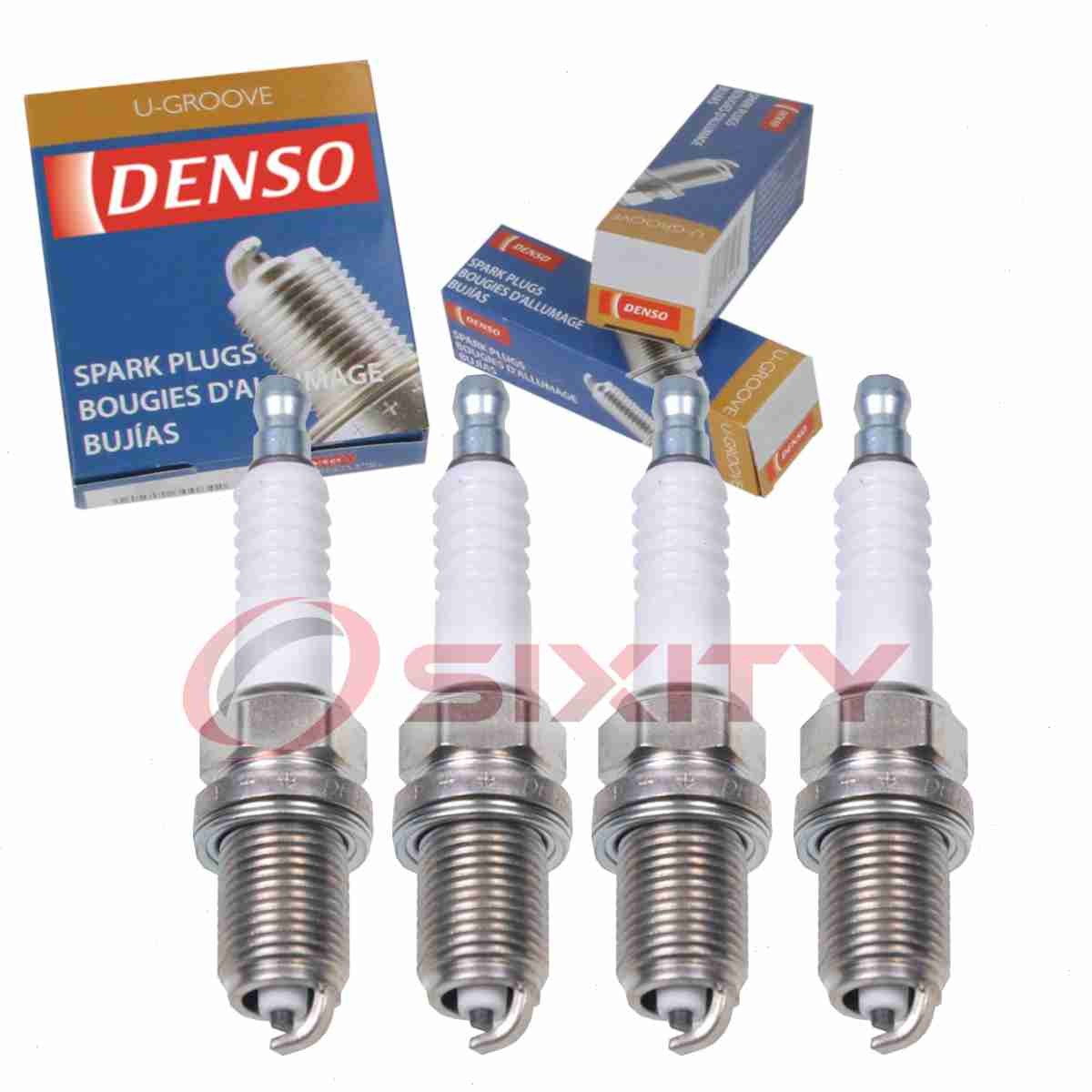 4 pc Denso Standard U-Groove Spark Plugs for 1988-1989 Pontiac Grand Am 2.3L hy