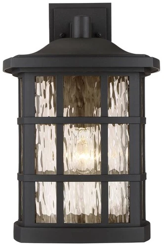 Quoizel Stonington 17" High Matte Black Outdoor Wall Light - Picture 2 of 6