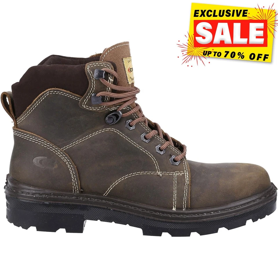 Cofra Land BIS S3 SRC Unisex Protective Everyday Work Safety Ankle Boots Brown