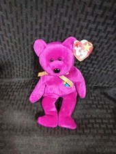 Ty Beanie Babies Millennium Bear Plush Toy - Purple