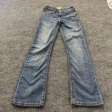 Ariat Jeans Girls Size 12 Blue Real Denim Bootcut Stretch Medium Wash Casual
