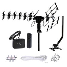 Outdoor Antenna HD TV 200 Miles Range with Motorized 360° Rotation, UHF/VHF/F...