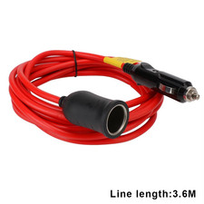 12V/24V Car Cigarette Extension Cable Lighter Lead Charger Power Socket 1pcs