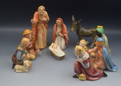 HUMMEL GOEBEL W GERMANY SACRART VINTAGE NATIVITY SET HX 257 FIGURINES