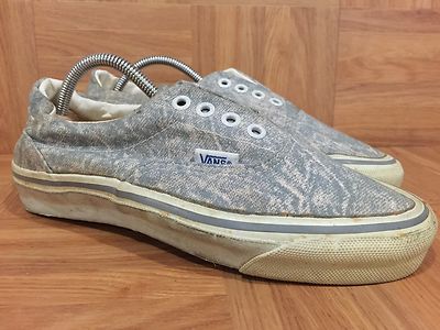 VTG!🇺🇸 80's VANS ERA Gray Acid Van Doren NOSS Mens Deck Charcoal Foxing  USA