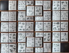 Mike Rollo Malone Traditional Vintage 42 Sheets Tattoo Flash In Portfolio Book