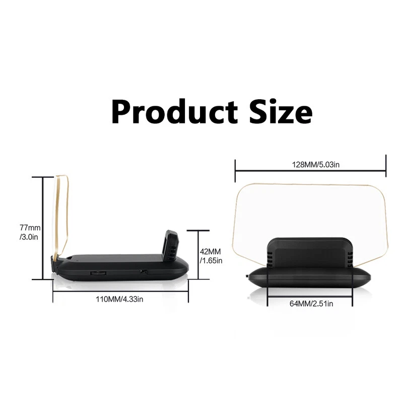 Coche HUD OBD2 OBD+GPS Navegación Head Up Display Proyección Sobrevelocidad Alarma KM/H Foto 4 de 4