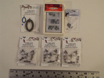 LOT-CREATE YOUR STYLE W/ SWAROVSKI ELEMENTS JEWELRY TOGGLE SETS-CRYSTALS-3-4mm**