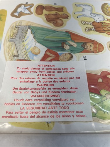 Vtg Caltime Christmas Advent Calendar Baby Jesus Animals NIP Nativity England S1 - Picture 7 of 7
