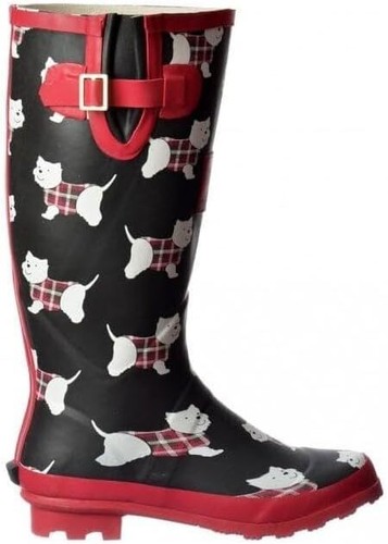 Funky flache Damen Gummistiefel Festival Regen Winterstiefel verschiedene Farben - Bild 67 von 73