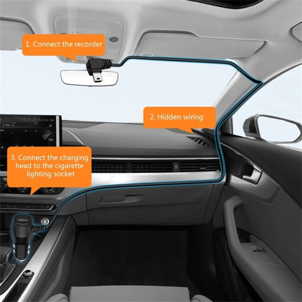 2 in 1 Dash Cam Car Charger Double USB Fast Charging Laptop Lighter