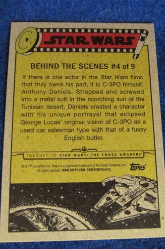 2015 Topps Journey to Star Wars: The Force Awakens INSERT Single or Set U-PICK-1 - Picture 76 of 86