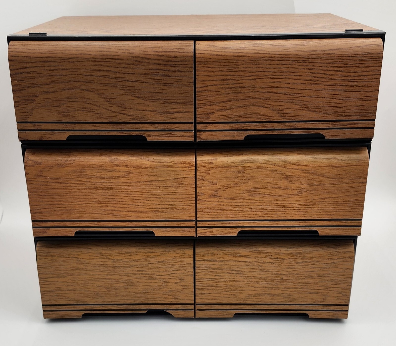 3 VHS TAPE Storage Racks WALMART (Faux Wood) Holds 18 tapes each eBay