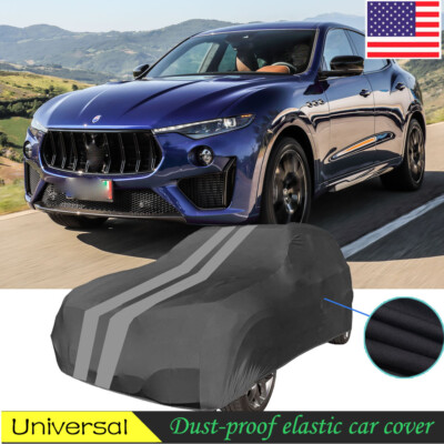 Black/Grey SUV Dust-proof elastic car cover indoor vehicle for Maserati Levante
