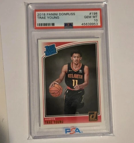Trae Young 2018-19 Panini Donruss Rated Rookie RC PSA 10 Gem Mint 198 Hawks 