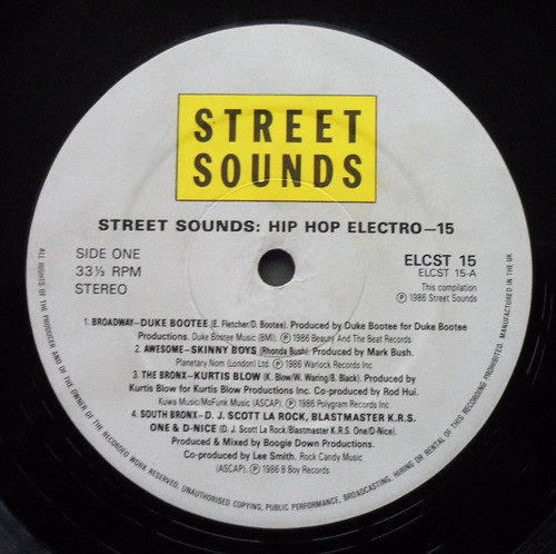 STREET SOUNDS HIP HOP ELECTRO 15 LP VINYL 1986 VARIOUS ARTISTS ELCST15 *G/G* - Picture 3 of 5