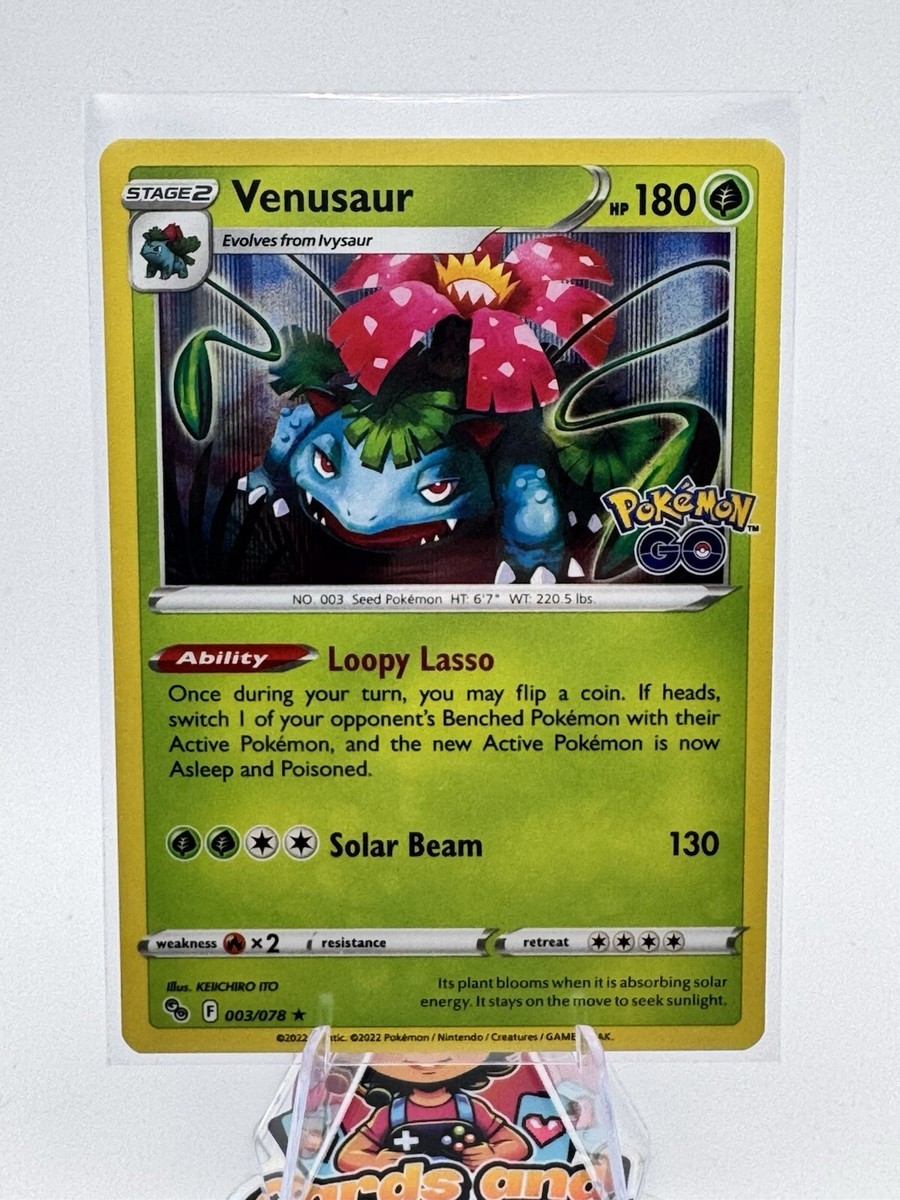 Pokmon TCG Venusaur Pokemon GO 003/078 Holo Rare Grass NM | eBay Pokmon TCG Venusaur Pokemon GO 003/078 Holo Rare Grass NM | eBay