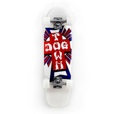 Dogtown Skateboards USA Cross White Pearl Cruiser Complete Skateboard