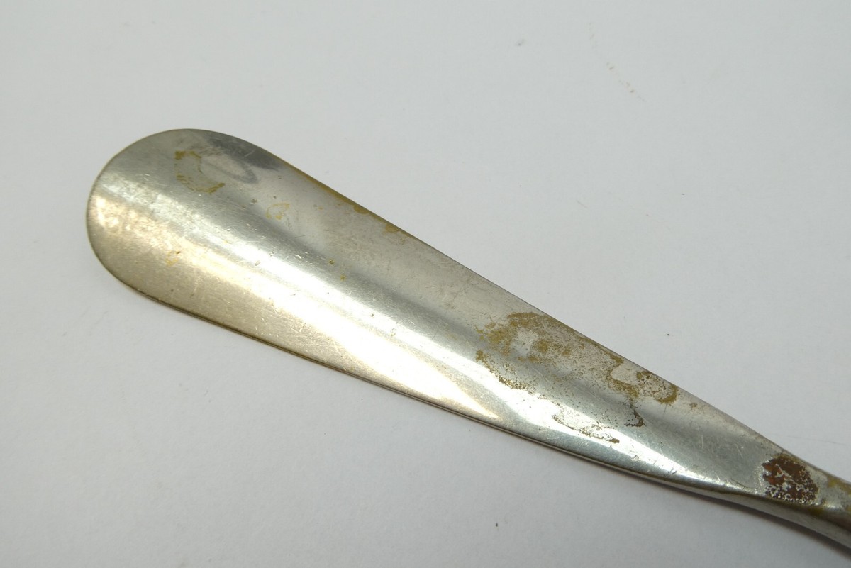 Antique Old Broken Handle Sterling Brass Shoe Horn Victorian Unbranded View 6