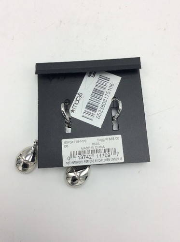 $68 Givenchy Drop Earrings silver tone Double Drop clear crystal 721 GN - Picture 4 of 6