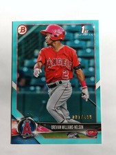 2018 Bowman 1ST BOWMAN SKY BLUE Drevian Williams-Nelson RC #D 001/499 FIRST ONE 