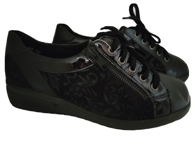 Solidus Damen Schnürschuhe Weite M Halbschuhe Größe 3 1/2 schwarz