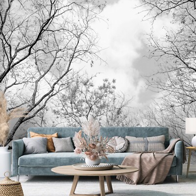 Fototapete 3D Wald Baumkronen Landschaft Panorama TAPETE Wohnzimmer Schlafzimmer