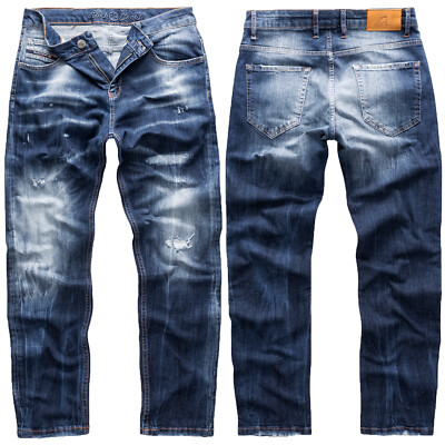 Rock Creek Herren Jeans Hose Regular Fit Herrenjeans Destroyed-Look RC-3104 NEU