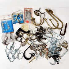 80 Vintage Hooks Lot Coat Hat Rack Wire Utility Decor
