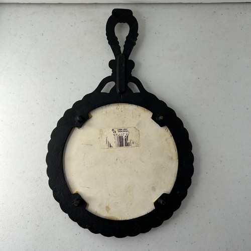 Vintage Cast Iron Tile Trivet Hot Plate Farmyard Scene Kitchen Decor - Picture 3 of 3