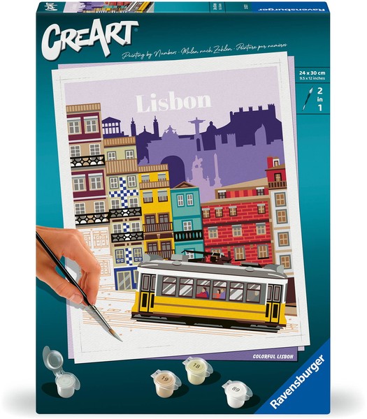 Ravensburger Malen Nach Zahlen Creart Trend C Citys Farbenfrohes Lissabon 25522-image