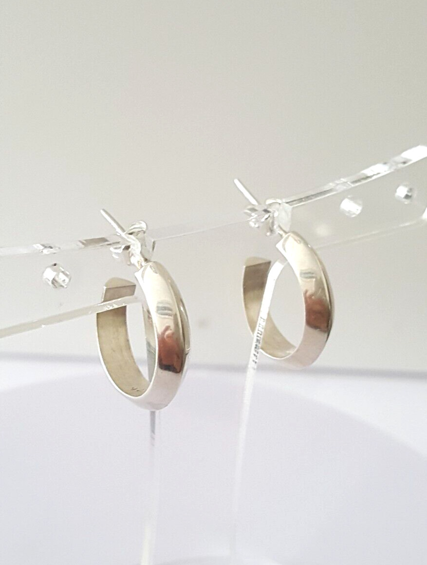 Gorgeous Sparkling Solid Round Stud Earrings 925 … - image 2