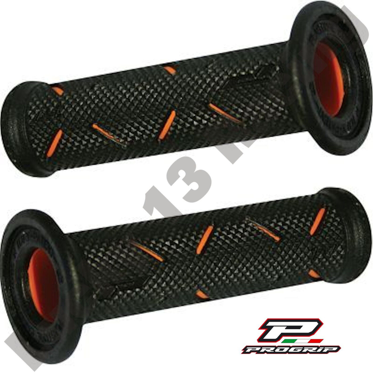 Progrip Gel Touch Dual Compound Grips ORANGE pair to fit 22mm 7/8" handle bars 