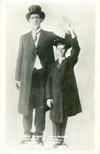 Giant Man ?Big Louis" Moilanen, Calumet, Michigan Ht 8'4" Postcard c1907 RPPC N