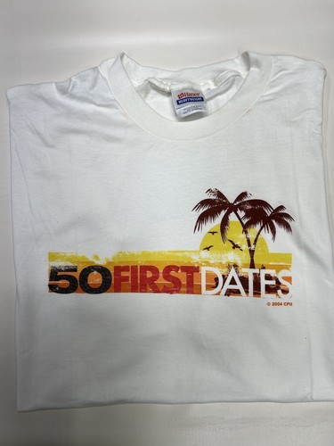 50 First Dates White Movie Promo Vintage T-shirt size XL NEW Adam Sandler - Picture 4 of 5