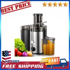 Qcen 500W Juicer Machine, Wide Mouth Centrifugal Fruit & Vegetable Extractor