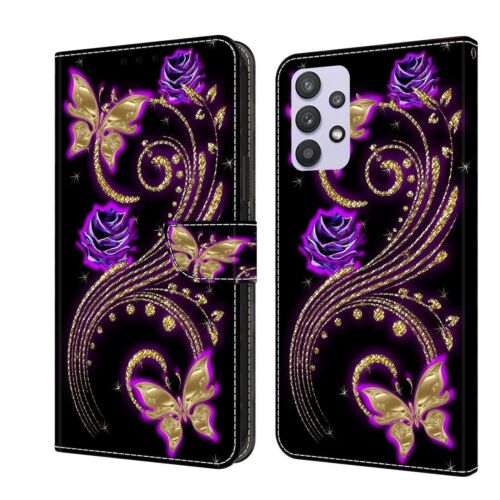 Butterfly Flower Card Wallet Stand Phone Case For Samsung A3 A5 A7 A8 S6 S7 - Picture 31 of 32