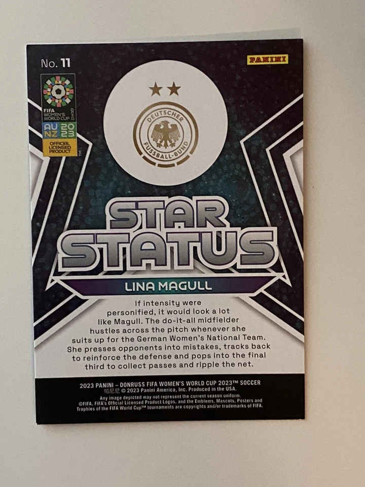 2023 Donruss FIFA Women's World Cup Lina Magull STAR STATUS #11 Red /299 Germany - Image 2 of 2