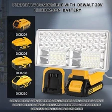 Cordless LED Work Light for Dewalt 20V Max Li-ion Battery Portable Flashlight US