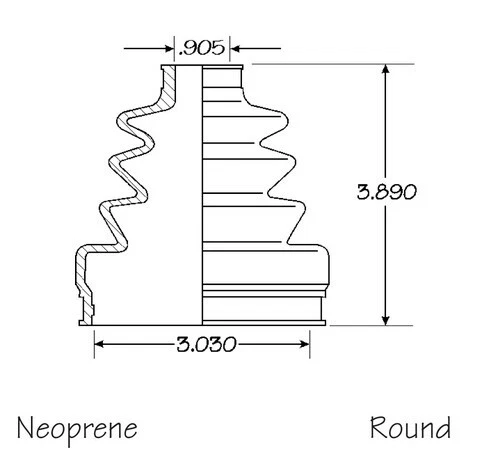 Front Inner CV Boot Repair Kit for Ford EXP 1982-1985 (see chart) - Image 4 of 4
